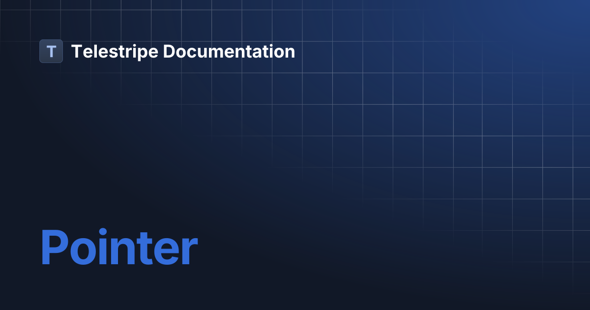 Pointer | Telestripe Documentation
